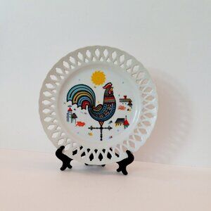 Vintage Berggren Wall Plate Rooster
